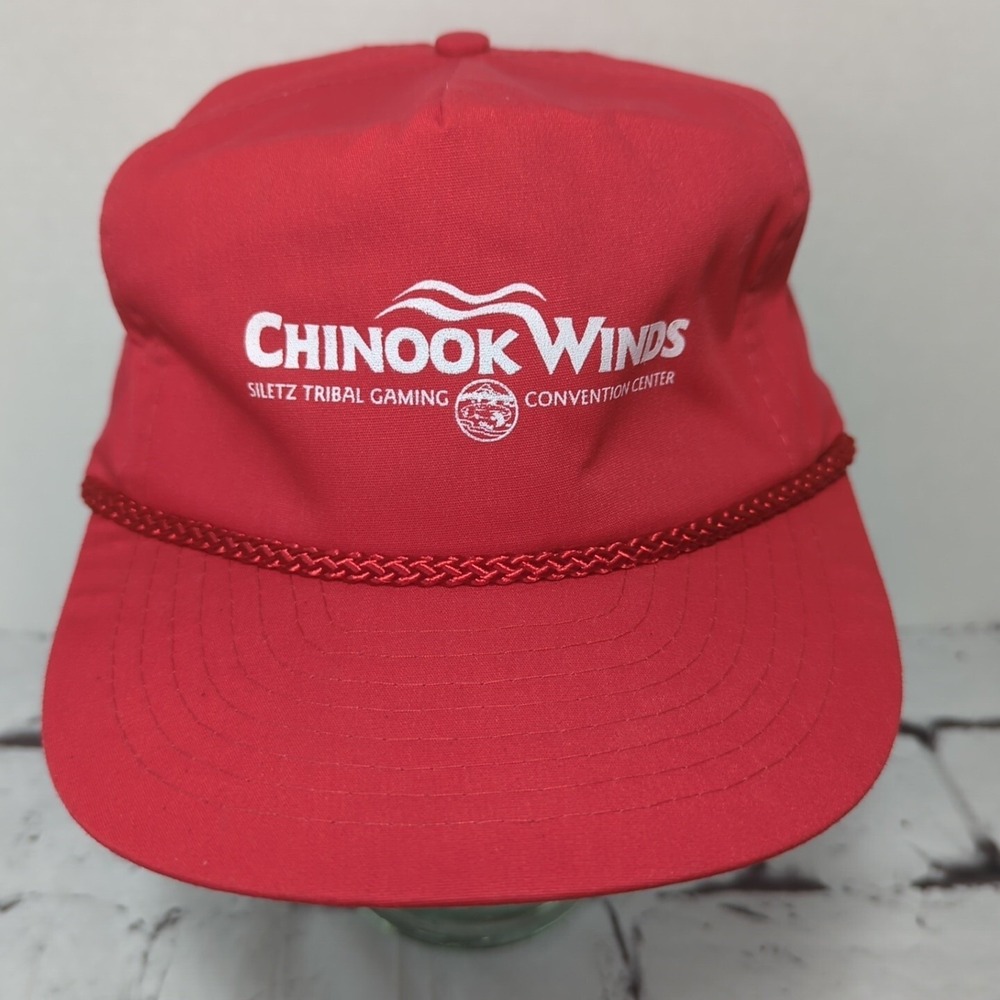 Chinook Winds Red Hat‎ Adjustable Ball Cap Vintage Advertising